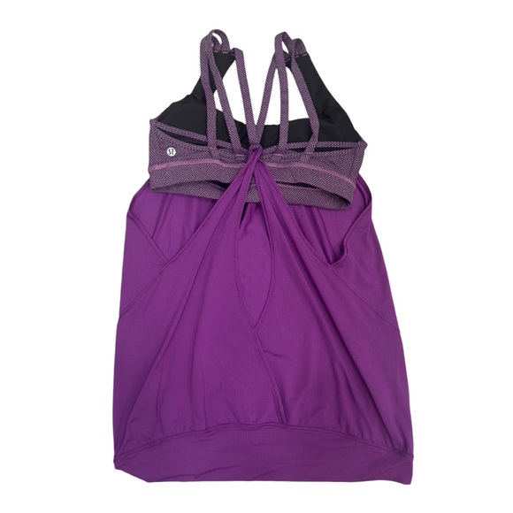 Lululemon Nouveau Limits Tank Top in Miss Mosaic Peach Fuzz Regal Plum Women's 8 - Picture 3 of 7